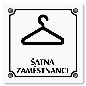 Šatna zaměstnanci, 100x100mm, bílá, Kansas